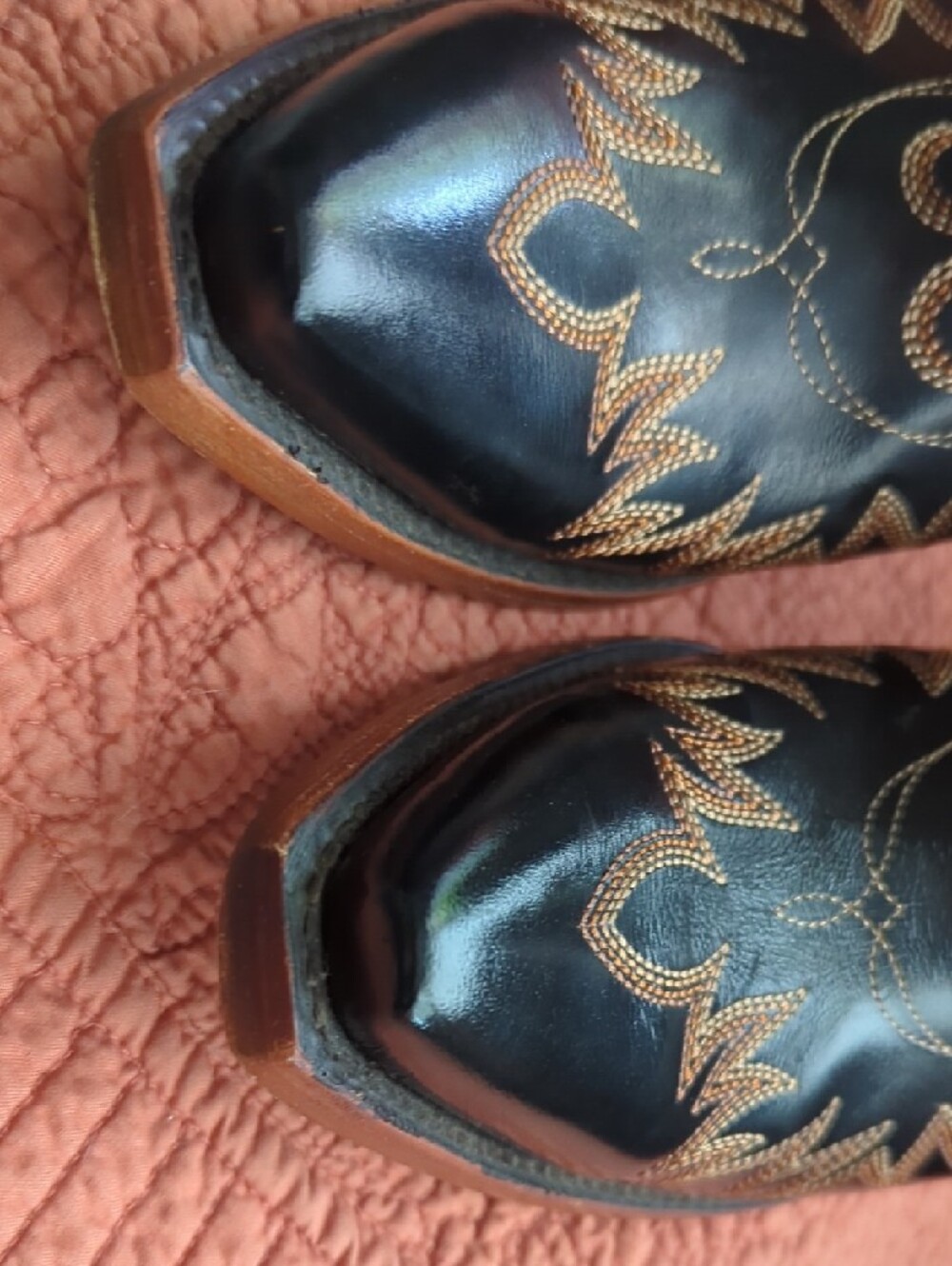 Ariat Dixon X Toe Western Ankle Boots with Gold Stitch Accents in Brooklyn Black - Picture 4 of 6
